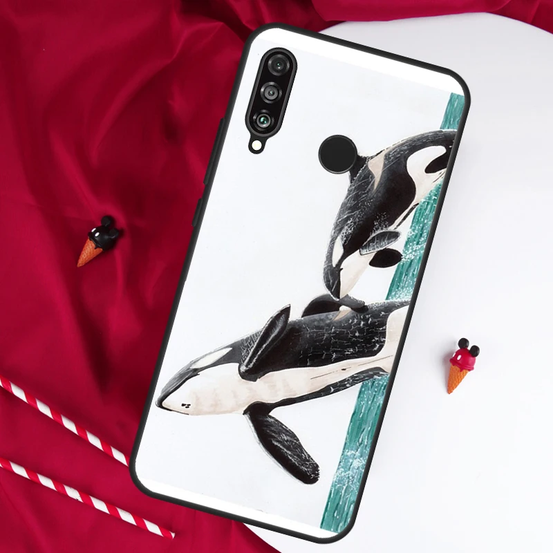 لطيف الأزرق القاتل الحوت لهواوي نوفا 5T 9 10 SE 7i 8i 11i 12i Y73 Y90 Y70 Y72 Y61 Y91 Y60 P20 P40 P30 لايت