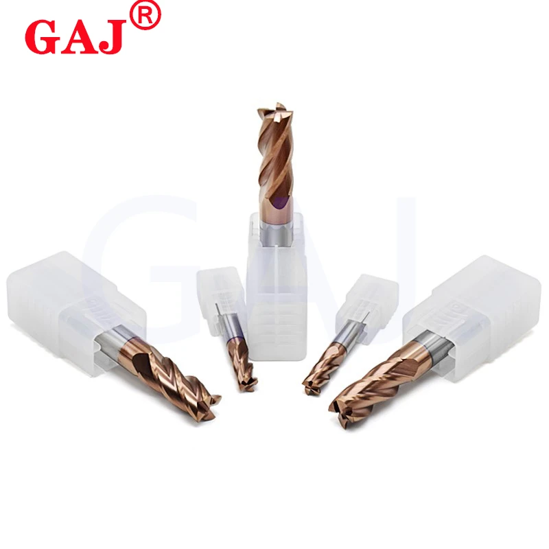 Milling Cutter Alloy Coating Tungsten Steel Tool Cnc Maching Hrc55 4Flute Endmill Top Milling Cutter Kit Milling Machine Tools