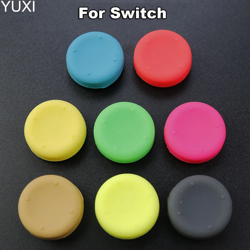 YUXI 1 sztuk silikonowe antypoślizgowe zwiększona Thumb Stick czapka dla Switch NS NX Joy-Con kontroler antypoślizgowa obudowa na uchwyty na kciuki