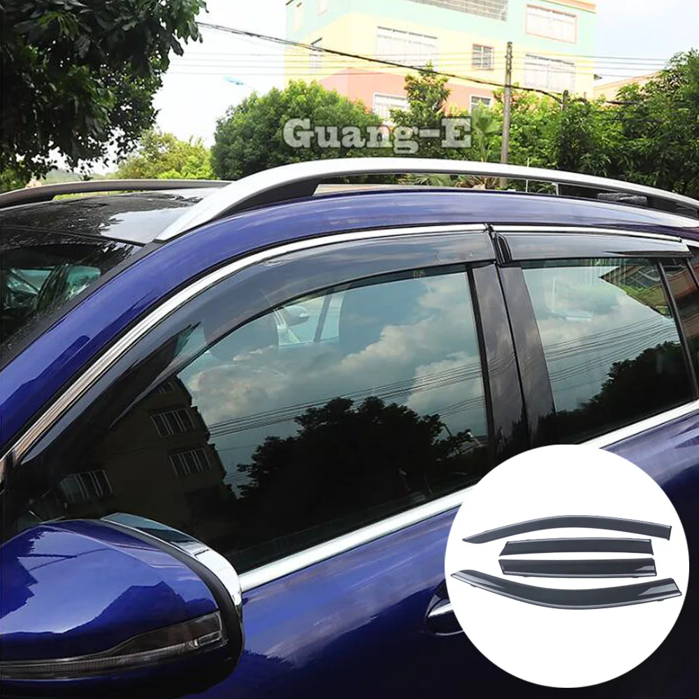 Car Body Styling Stick Lamp Plastic Window Glass Wind Visor Rain/Sun Guard Vent 4PCs For Mercedes Benz GLA 2020 2021 2022 2023