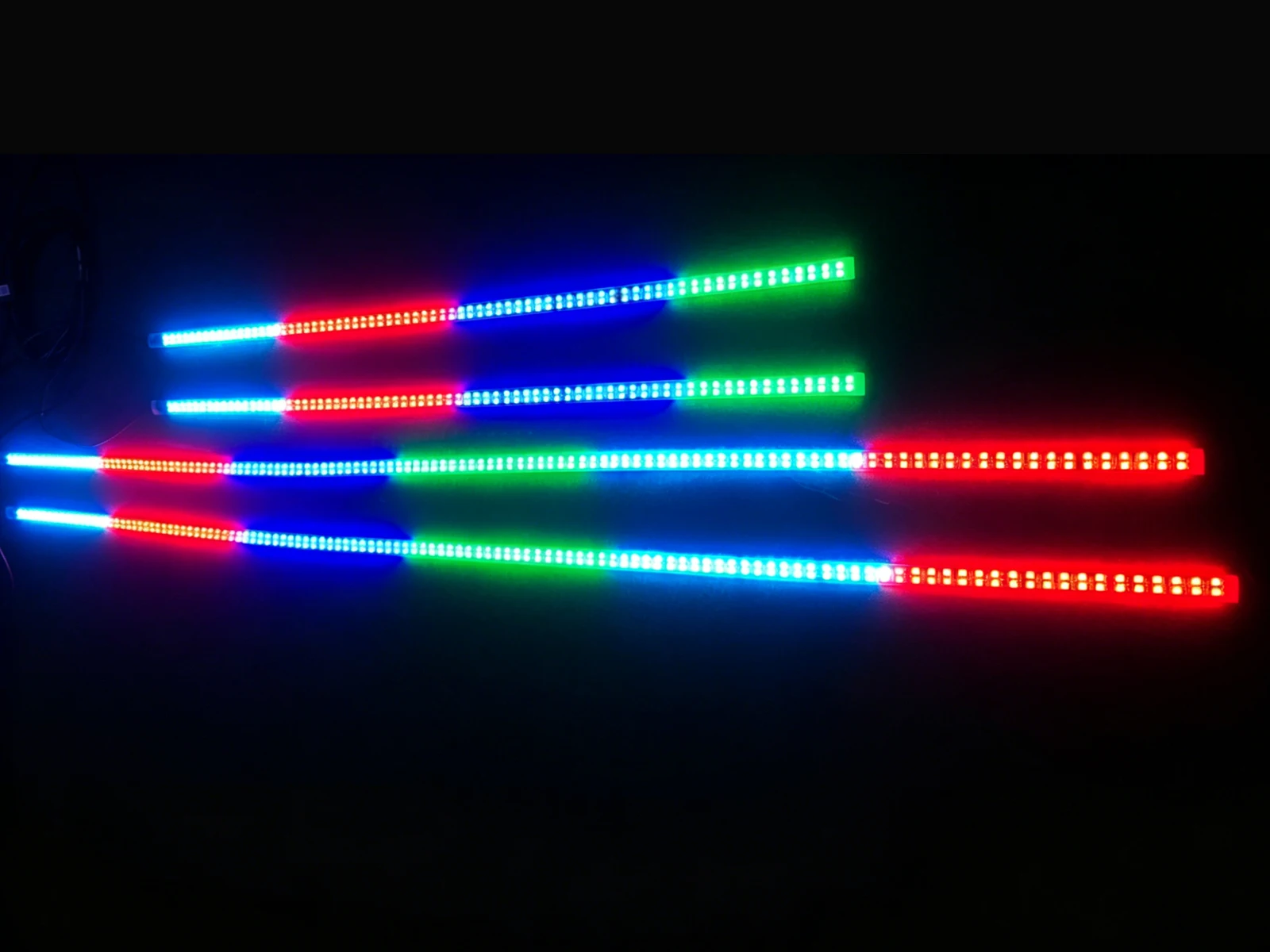 

4PCS Double Row RGB Flowing LED Underglow Light Kit for Truck Car SUV – Waterproof Flexible Chassis Atmosphere Strip Lights APP & Remote Control