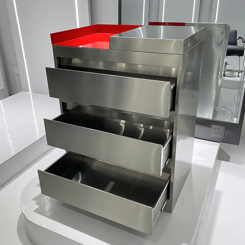 

Barber Shop Stainless Steel Cutting Cabinet Barber Shop Cart Hair Salon