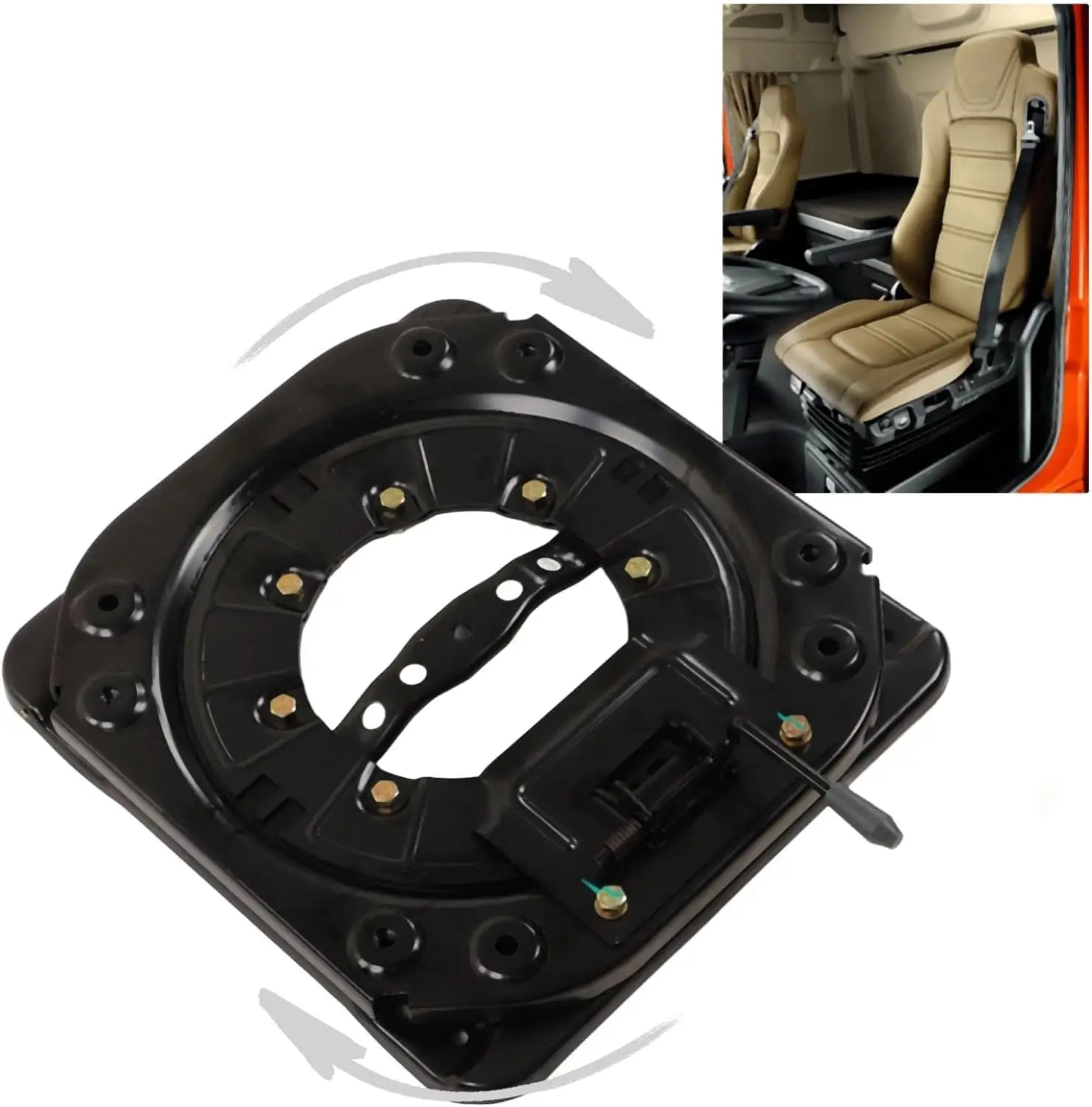 

Вращающееся основание для автомобильного сиденья, вращение на 360 градусов, грузоподъемность 130 кг, изготовлено из холоднокатаной стальной пластины, для автодомов, автомобилей, лодок, автобусов