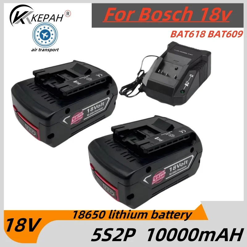 

High-Performance For BOSCH 18V 6.0Ah LITHIUM-ION BATTERY GBA 18v 10.0 Ah Professional GBA GSR GSB BAT609 Rechargeable Battery