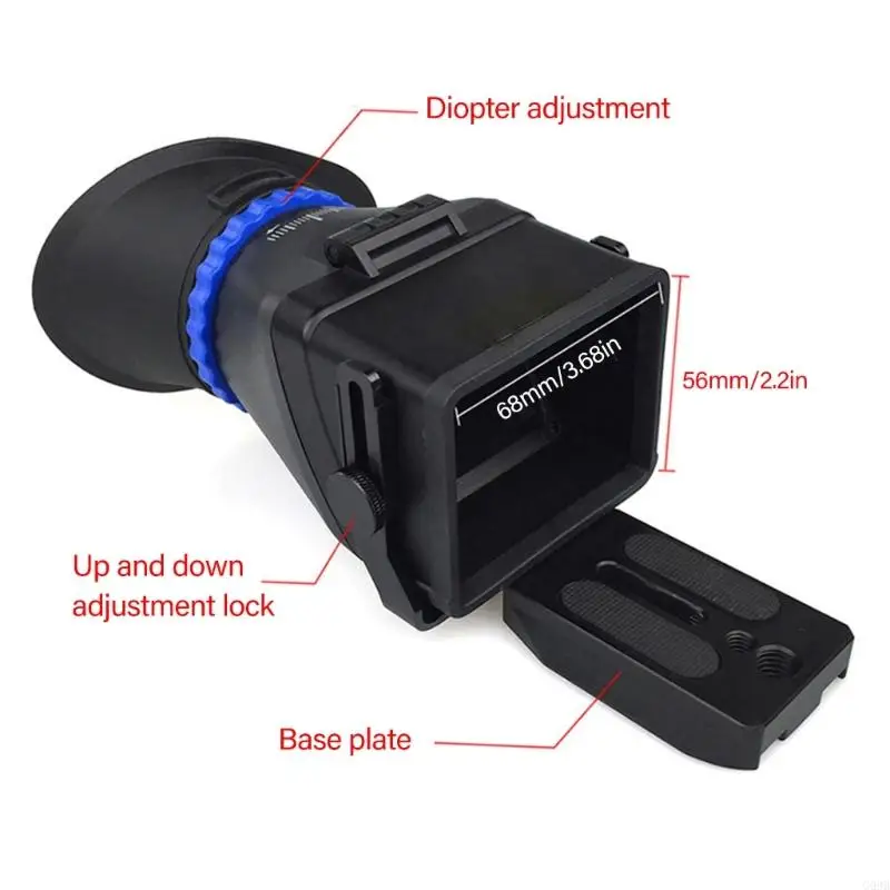 G99B Optical Glass Camera Viewfinder Amplifiers 3X Magnification Adjustable Eyepiece