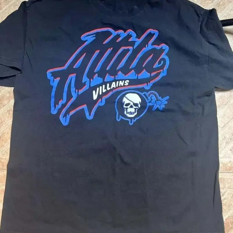 Attila Metal Band Villains Skull T-Shirt Herren Schwarz Kk1158