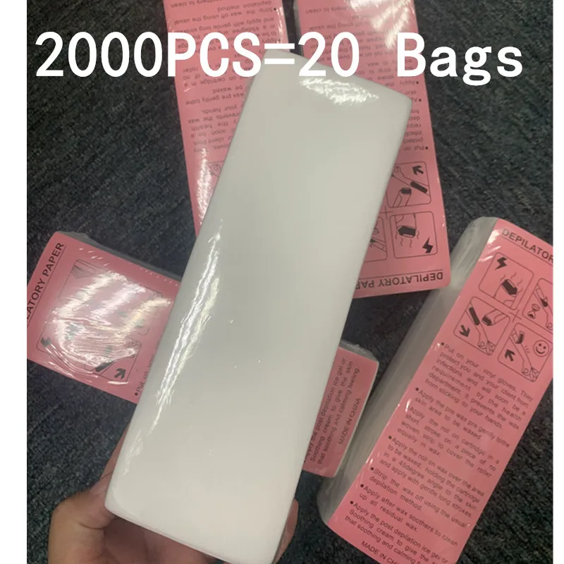 Wholesale 100/200/500/2000PCS Nonwoven Body Cloth Hair Remove Wax Paper Roll Hair Removal Epilator Wax Strip Paper High Quality