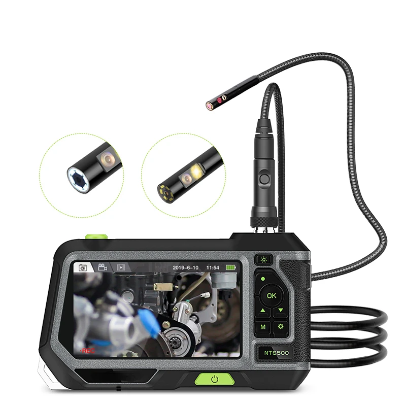 5inch IPS Screen Display Dual Mini Flexible Gooseneck Endoscope Bore Scope Camera for Car Engine Checking