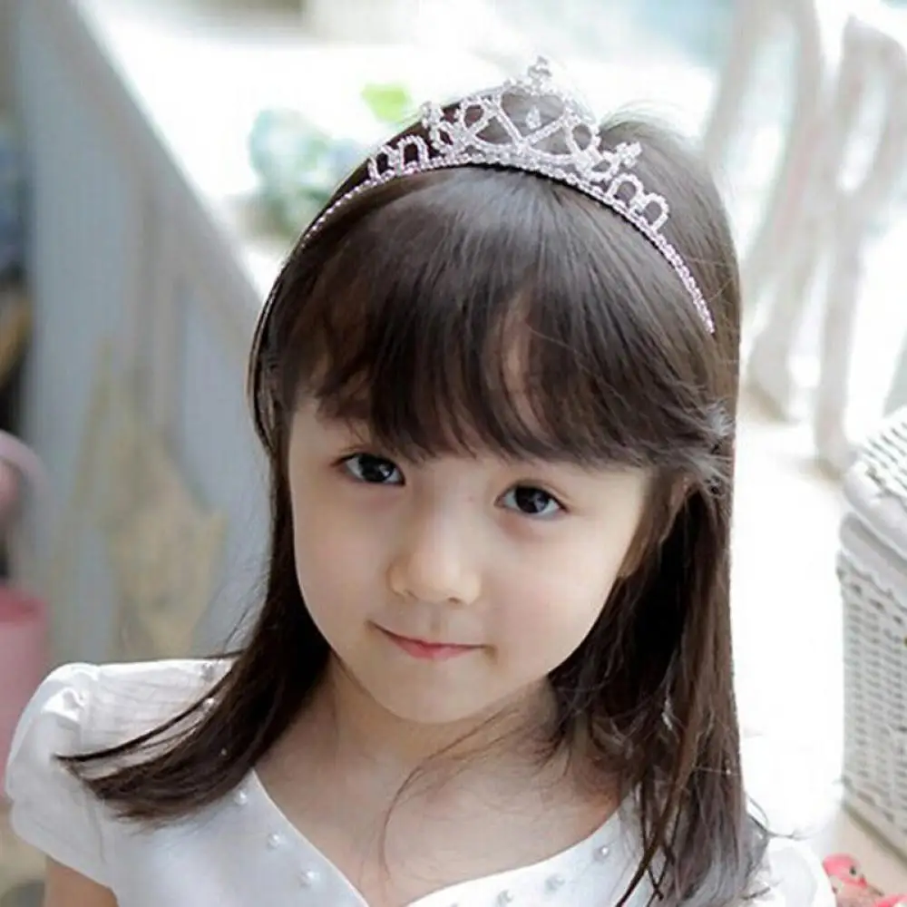 

Baby Kids Girls Diamond Bridal Tiara Crystal Crown Hair Hoop Headband