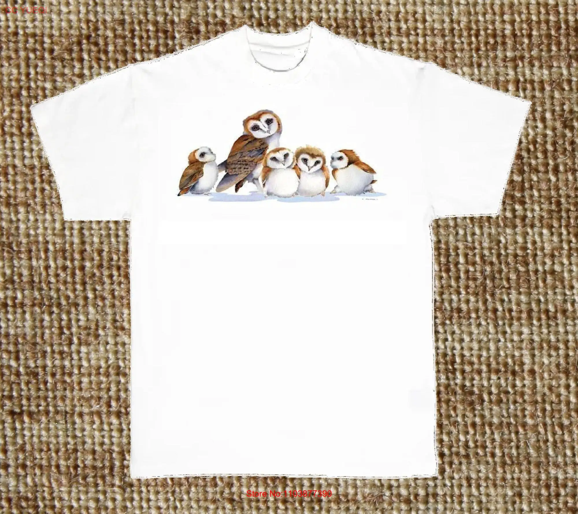 Barn Owl Family T Shirt SweaT Available on Request 218a long or short sleeves