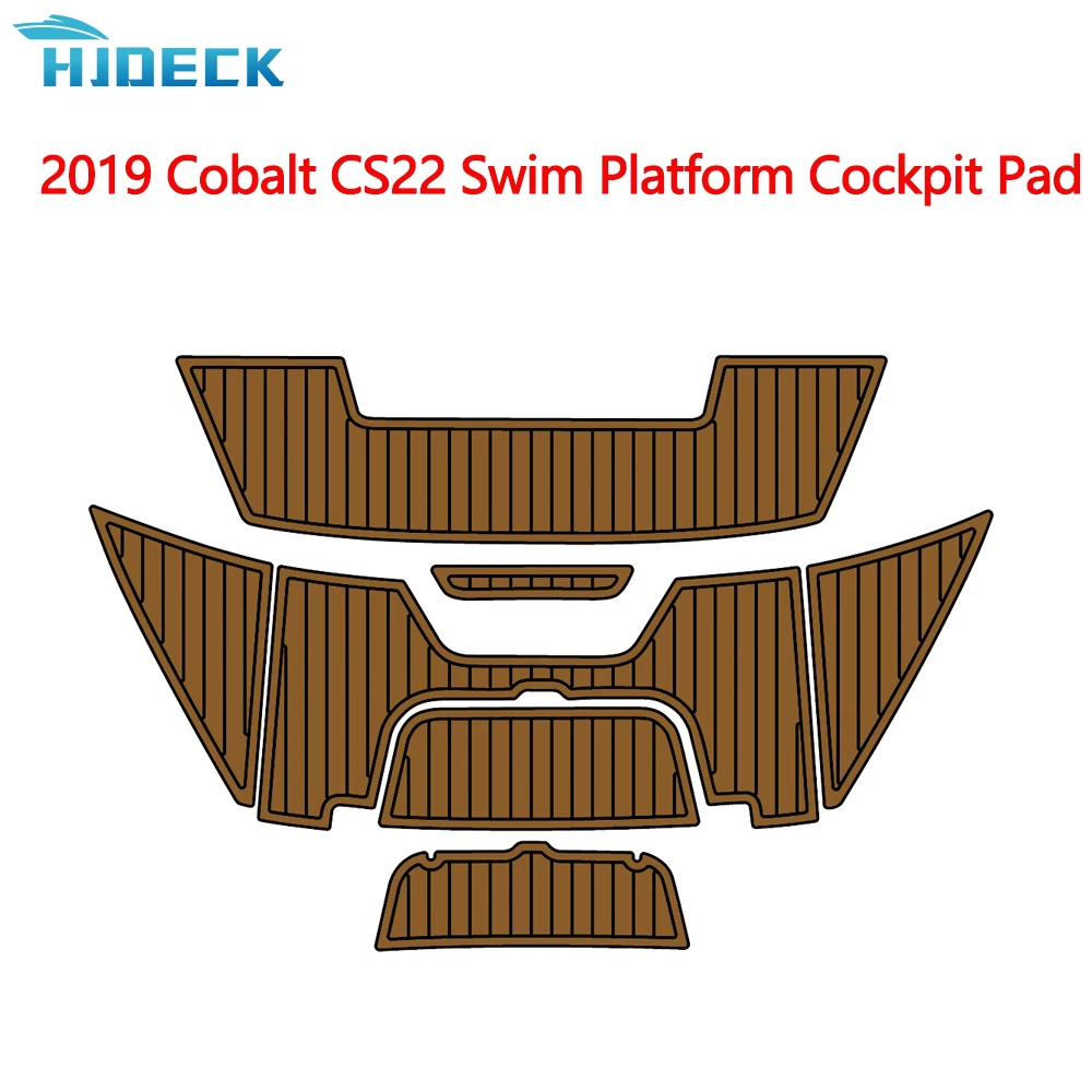 

Boat EVA Faux Teak Decking Floor Compatible With 2019 Cobalt CS22 Open Swim Platform Cockpit Customizable