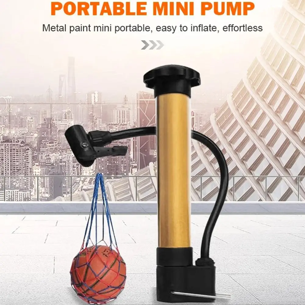 Mini Bicycle Pump Manual Inflator Device Bike Wheel Football Basketball Air Ball Pumping Portable Cycling Accessories