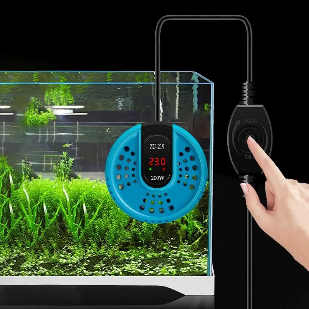 

17-34°C Aquarium Turtle Heater LCD Display Low Water Level Mini Aquarium Heater Automatic Temperature Controller