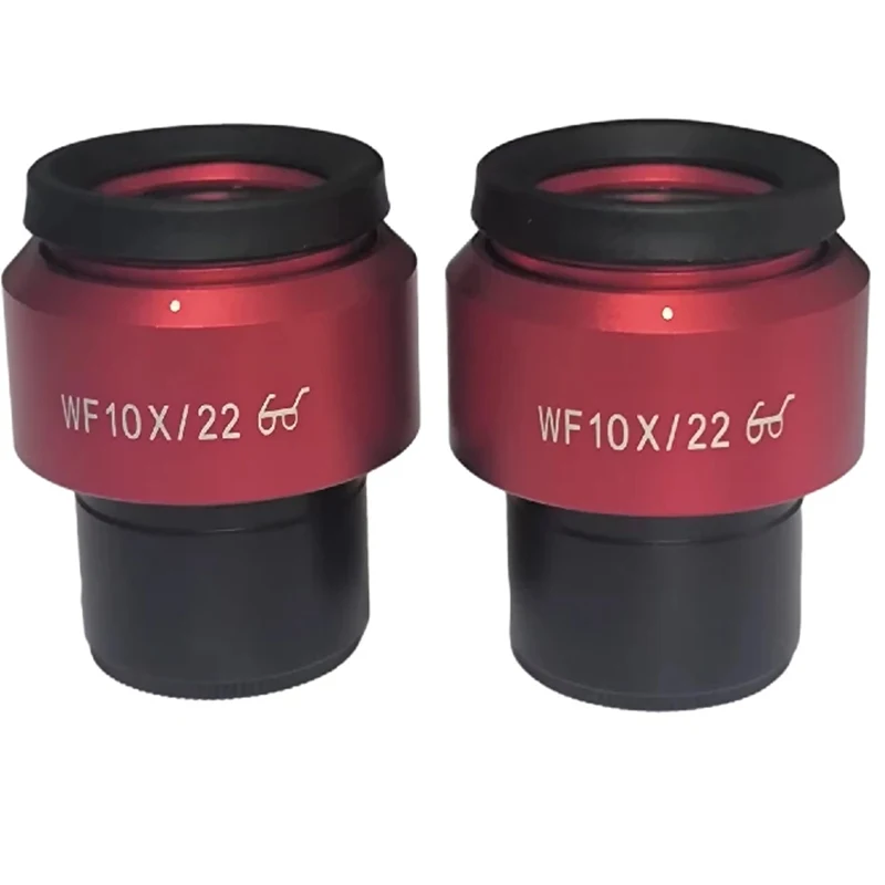 2PCS WF10X/22 Microscope Wide Angle Eyepiece Ocular Eyepoint Lens Adjustable Wide Field 30mm Widefield Microscope Eyepiece