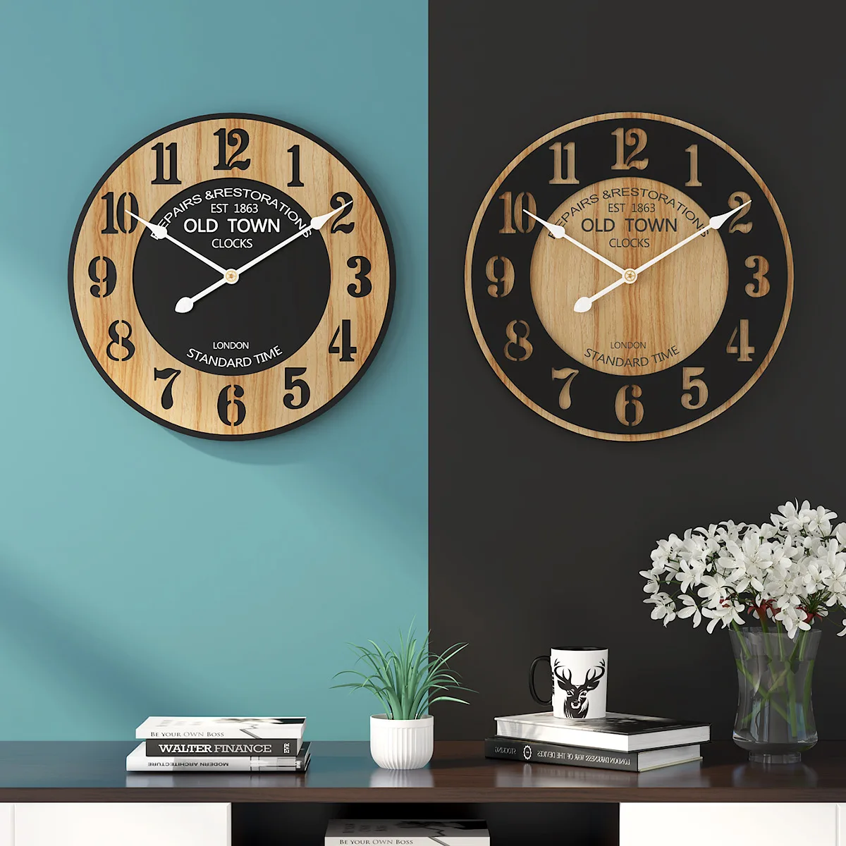 

Personalized Wall Clock, Minimalist, Modern, Metal Scale, Fashionable