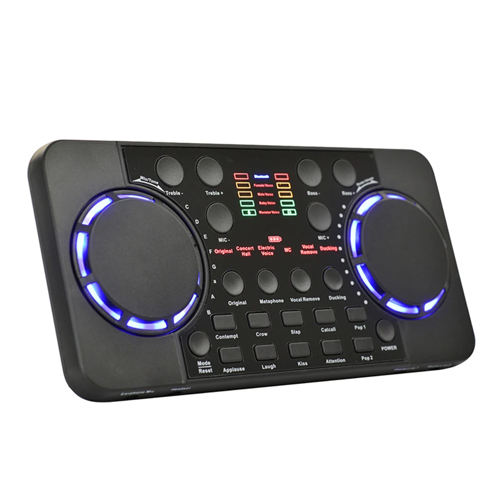 V300 pro Soundkarte Bluetooth-kompatible Audio mischer Effekte Aufnahme zubehör DJ Digital Effect Noise Reduction Console