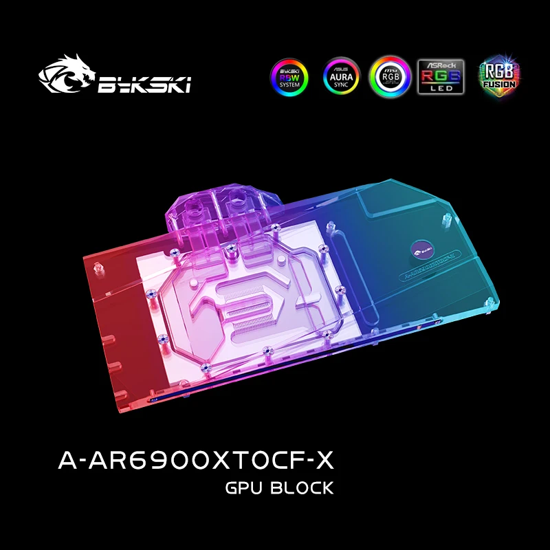 Bykski A-AR6900XTOCF-X Water Block สําหรับ ASROCK Radeon RX6900XT OC Formula 16G GPU การ์ด/ทองแดงหม้อน้ําทําความเย็น