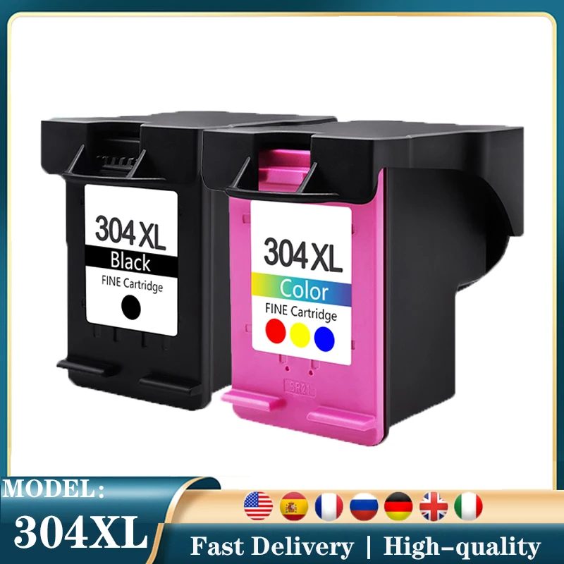 

304XL Ink Cartridge Compatible for HP304 HP 304 XL Envy 5010 5020 5030 5032 5034 Deskjet 2632 2630 2620 3720 3721 3723 printer