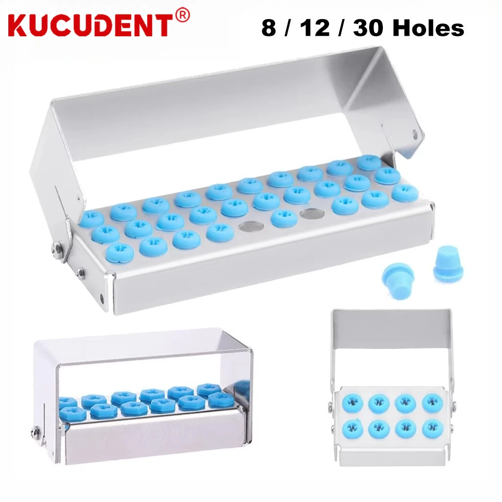 Dental Burs Holder Sterilizer Case Drills Block Autoclave Case Burs Endo Files Holder For Burs Dentist Instrument 8/12/30 Holes