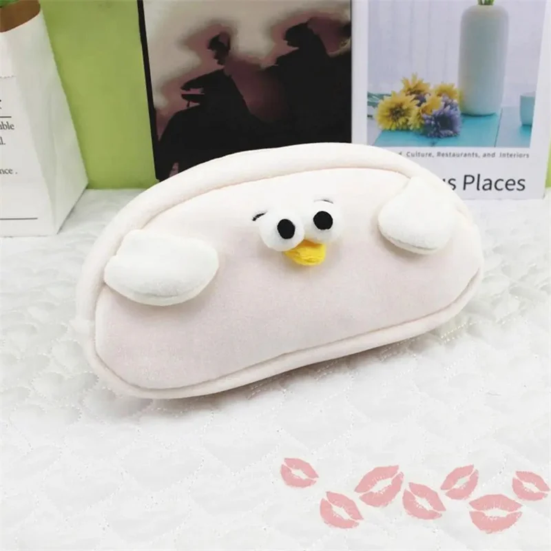 Seagull Plush Pencil Case Large Capacity Plush Animal Stationery Storage Bag Makeup Bag Kawaii Pencil Bag School Supplies