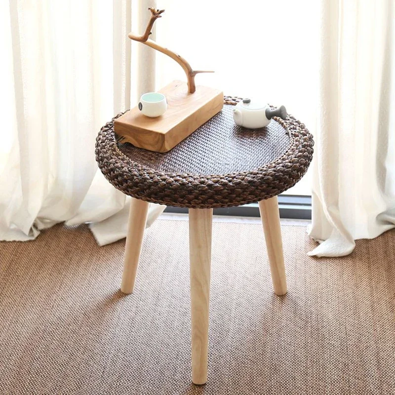 Nordic Furniture,Rattan Tea Table,Living Room Sofa Side Table,Creative Coffee Tables,Mobile Storage Desks,Balcony Leisure Table