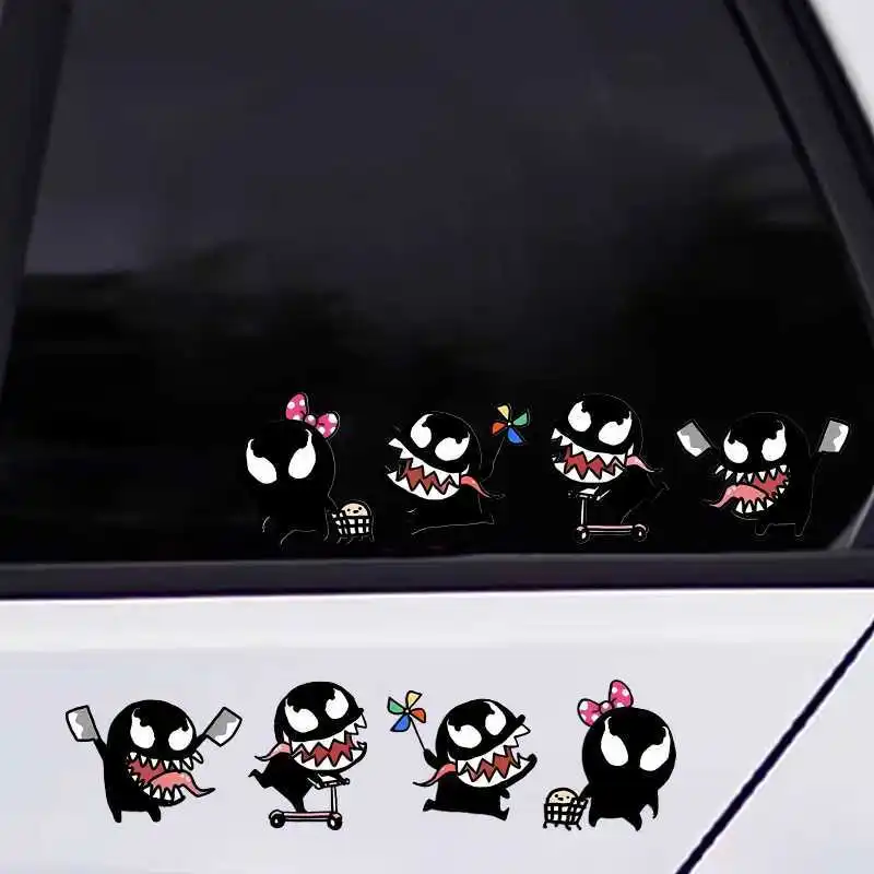 جديد مارفل فينوم أنيمي الأجهزة الطرفية الإبداعية شخصية الكرتون مضحك ملصقات السيارات DIY بها بنفسك مقاوم للماء خدش ملصقات الزخرفية #2