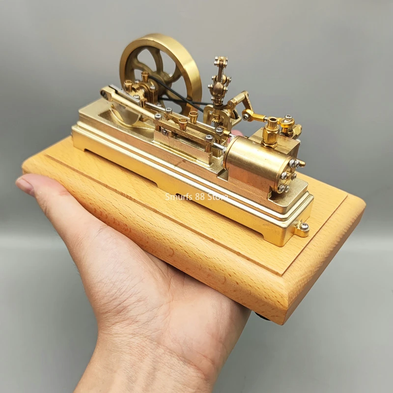 S10 Metal Horizontal Engine Model Single Cylinder Steam Engine Model RC Steam Boat Power Model Physics Experiment Toy