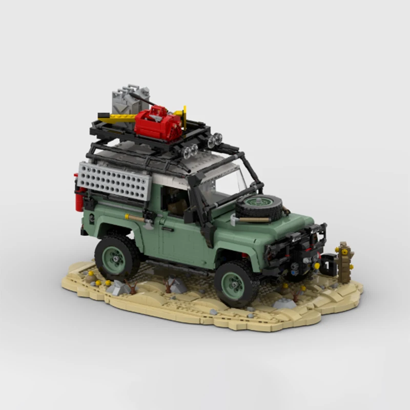 638pcs Moc Lands Rover Defender 90 Compatible 10317 Bricks Model Buiding Project for Toy Vehicles Models Display for Set