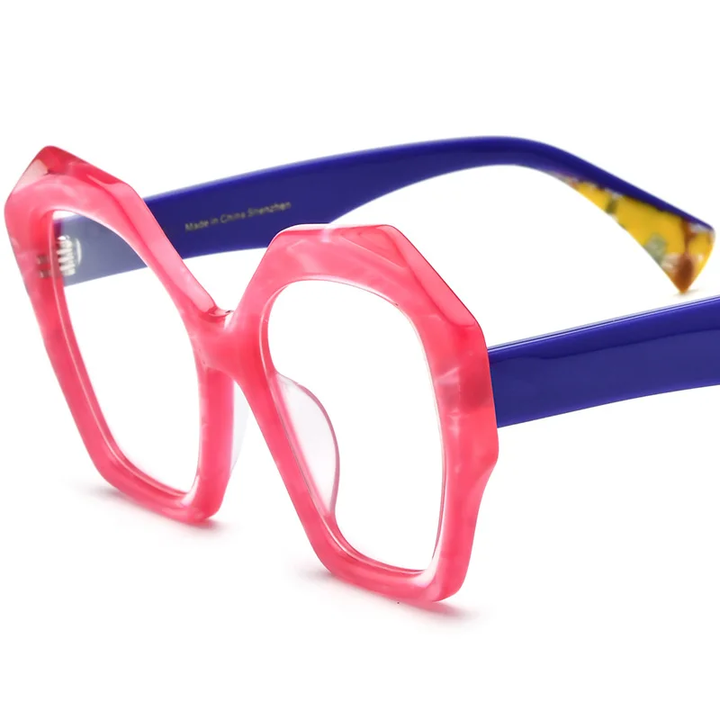 Cat eye plate glasses frame men and women large frame glasses can be equipped with myopia glasses anti-blue light glasses frame