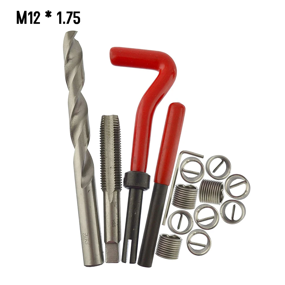 15-30Pcs Metric Thread Repair Insert Kit M5 M6 M8 M10 M12 M14 Helicoil Car Pro Coil Tool M14 * 1.5 Thread Repair Insert Kit