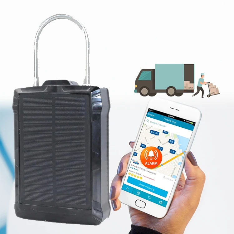 Nueva llegada GPS dispositivo de bloqueo inteligente remoto 4G rastreador con energía Solar para puerta de motocicleta de coche RFID GPRS