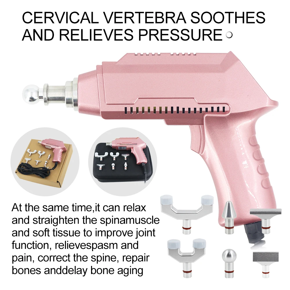 1500N Electric Correction Gun Spinal Adjustable Massage Impulse Spine Cervical Massager Portable Chiropractic Adjusting Tools