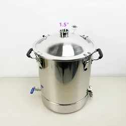 Damıtma kazan Distillery tankı için yeni 36L (9.5GAL) tankı, Homebrew tankı, Distillery tankı Moonshine paslanmaz çelik 304
