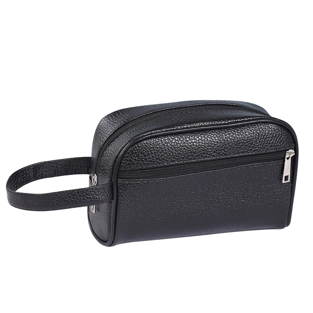 Men Women Vintage Wristlet Bag PU Leather Pure Color Small Wristlet Bag Vintage Cellphone Storage Bag Handbags Supplies