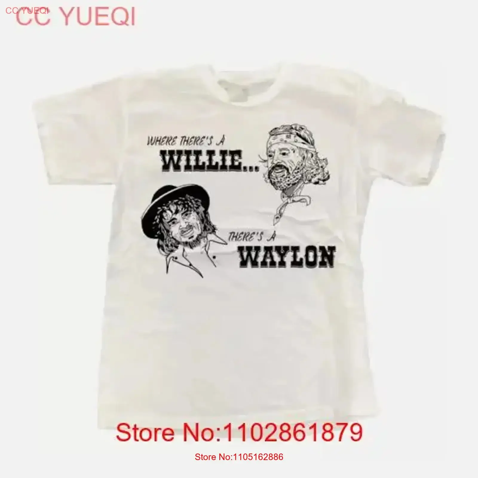 Where There's A Willie Waylon Art T shirt Reprint digital Round Neck vintage Washed fashion homme Soft Top For Everyday Wear