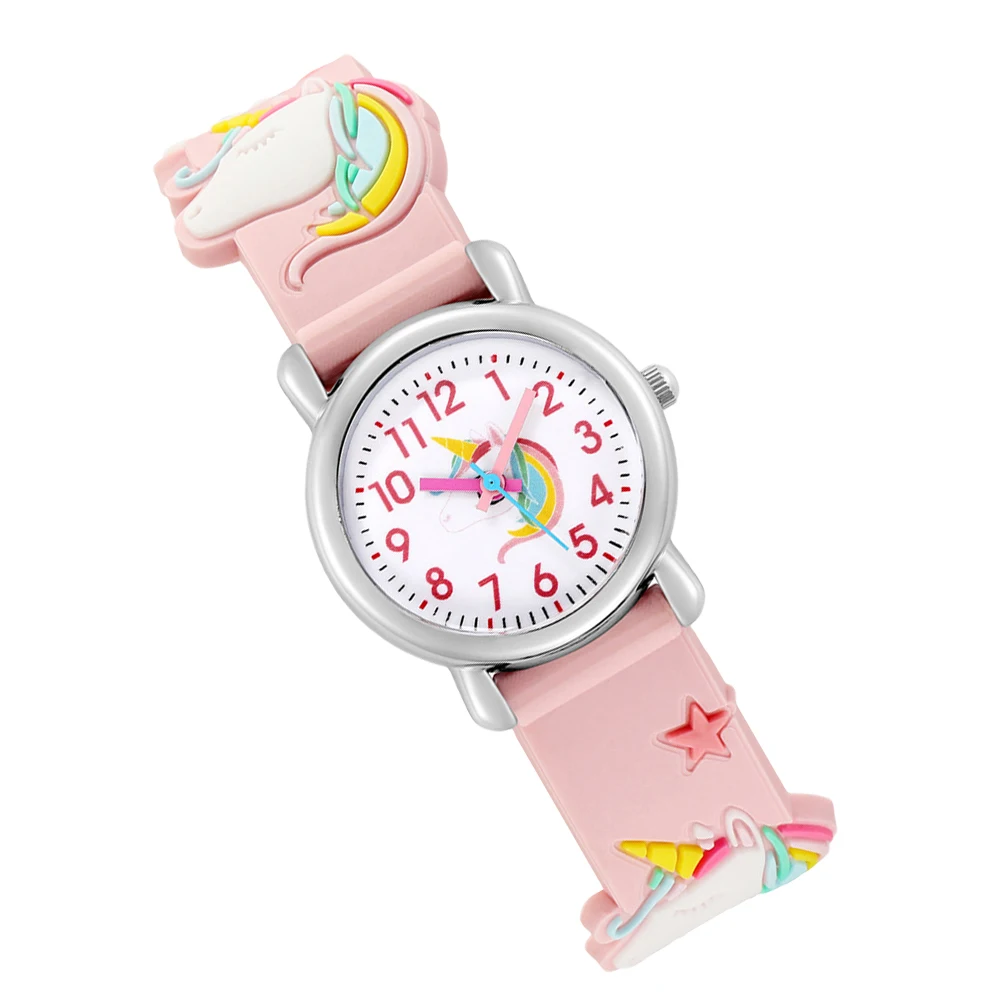 

Unicorn Children Watch Pink Cartoon Toddler Girls Watches Quartz Metal Wristwatch Kids Birthday Christmas Gift