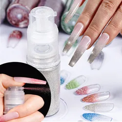 Diamond Nail powder spray new 12 colors gradient aurora fairy pink shine Spray powder flash women Nail decoration Pink Series