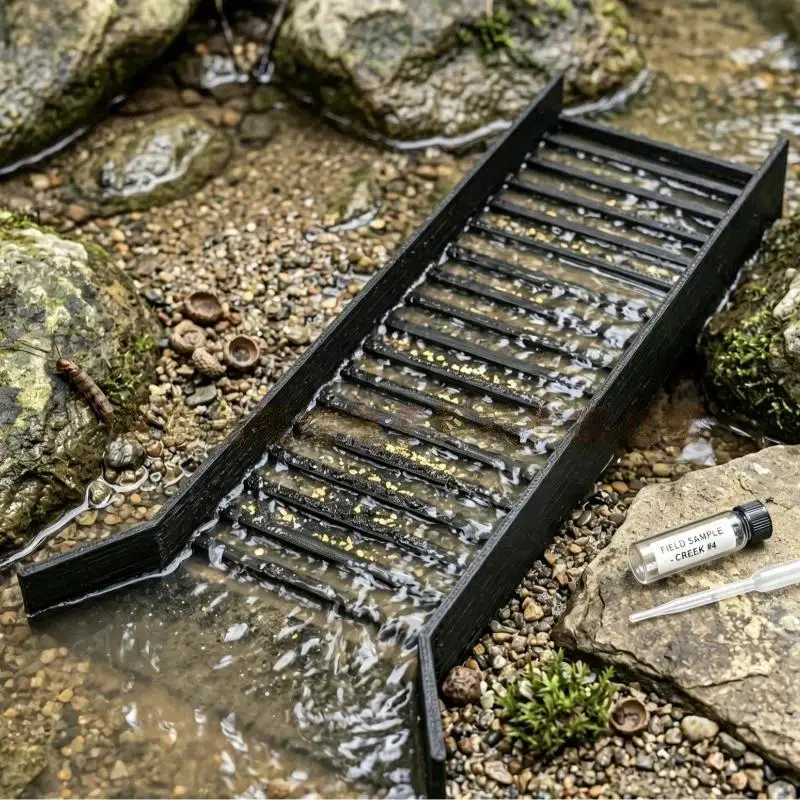 Portable Sluice Box Compact Gold Panning Tool Durable Mining Equipment for Adult Hobbyists Beginners Outdoor Exploration