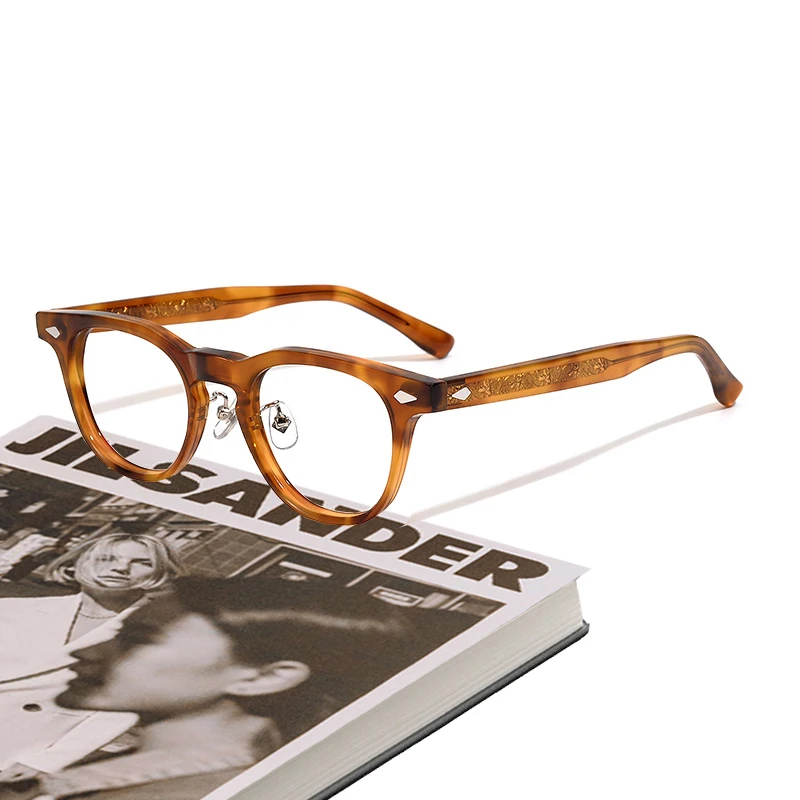 Handmade Retro Square Reading Glasses Frames Men Women Vintage Acetate Optical Myopia Eyeglasses Women Trendy Full Rim Eyewear