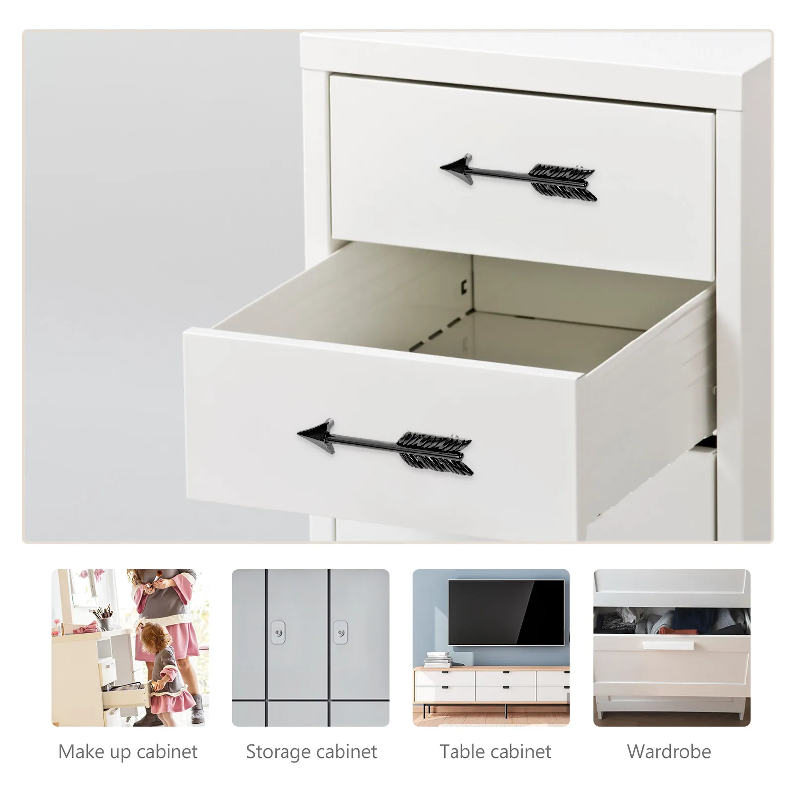 

4 шт. ручки-скобы в форме стрелы для шкафов, ящиков, гардеробов, мебели, из цинкового сплава, современные стильные дверные ручки