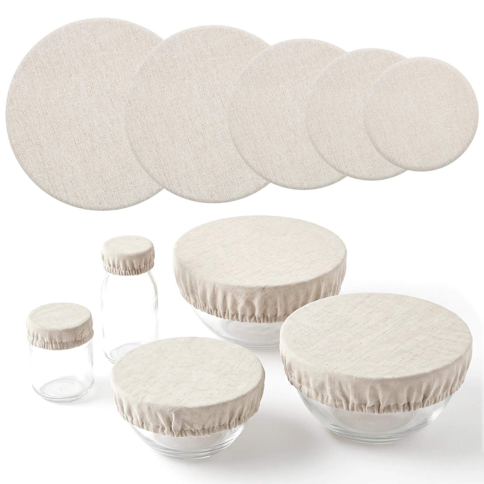 2/3/4/5Pcs Bread Proofing Cover Reusable Sourdough Bowl Cover Baking Dough Rising Dust Cover for Home Kitchen Baking Accessories