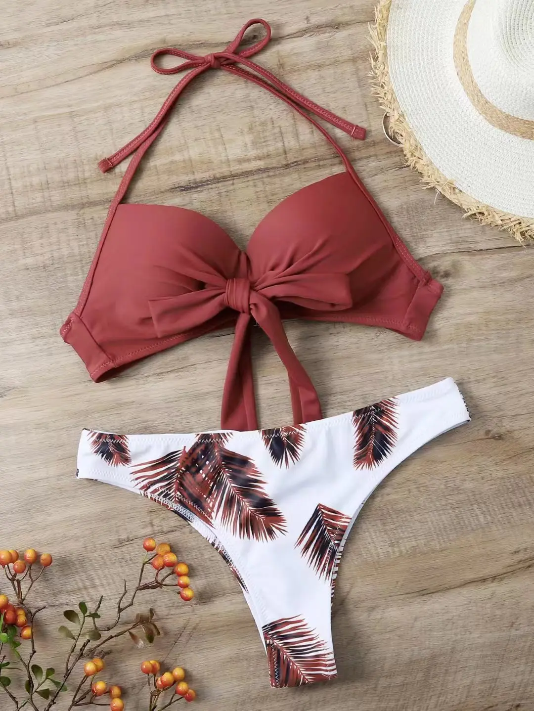 Bikinis brasileños con Tanga para mujer, bañador con Push-Up estampado, ropa de baño Sexy, ropa de playa para bañadores, traje de baño 2024