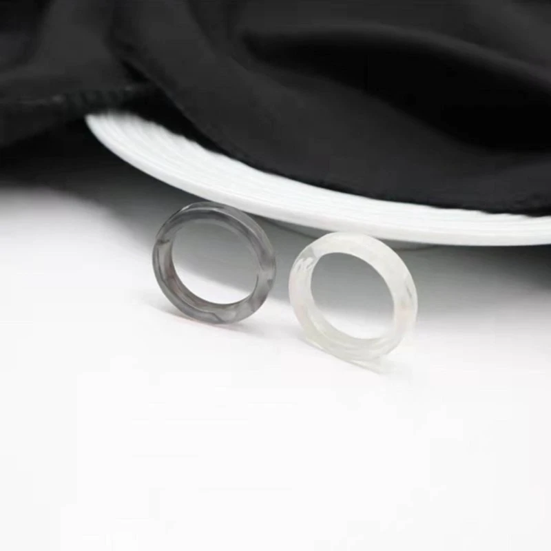 2Pcs Resin Rings Tiny Aesthetic Acrylic Ring Set, Cute Stackable