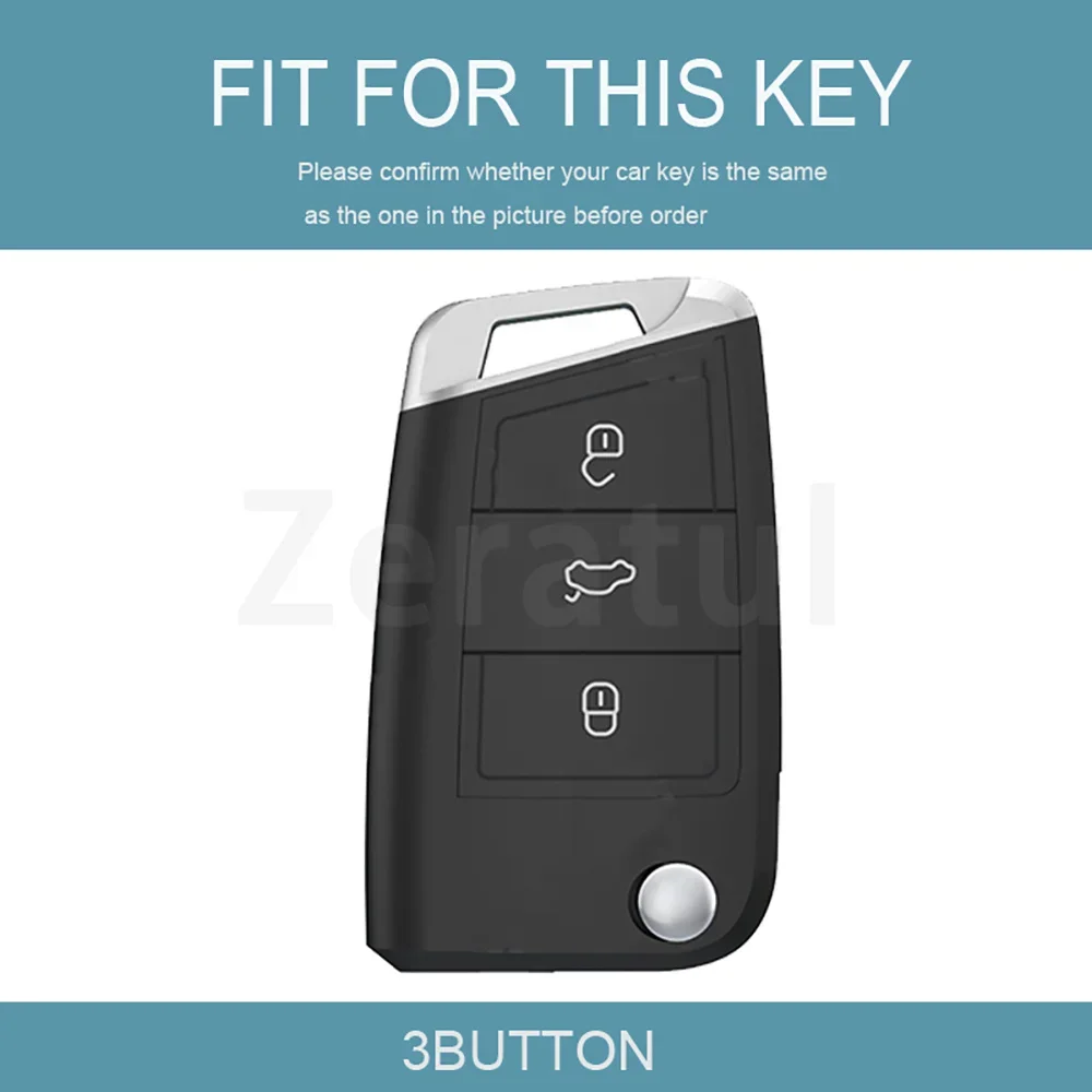 TPU Car Key Case Cover Shell Fob For Volkswagen VW Golf 7 mk7 Seat Ibiza Leon FR 2 Altea Aztec For Skoda Octavia Accessories