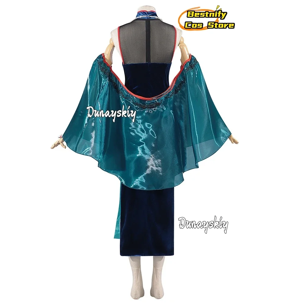 أزياء كوسبلاي جيم الطريق إلى أي مكان كابيرنت التأثيرية فستان شيونغسام على الطراز الصيني فستان ريترو كابيرنيت شعر مستعار للعب الأدوار حذاء سو #5