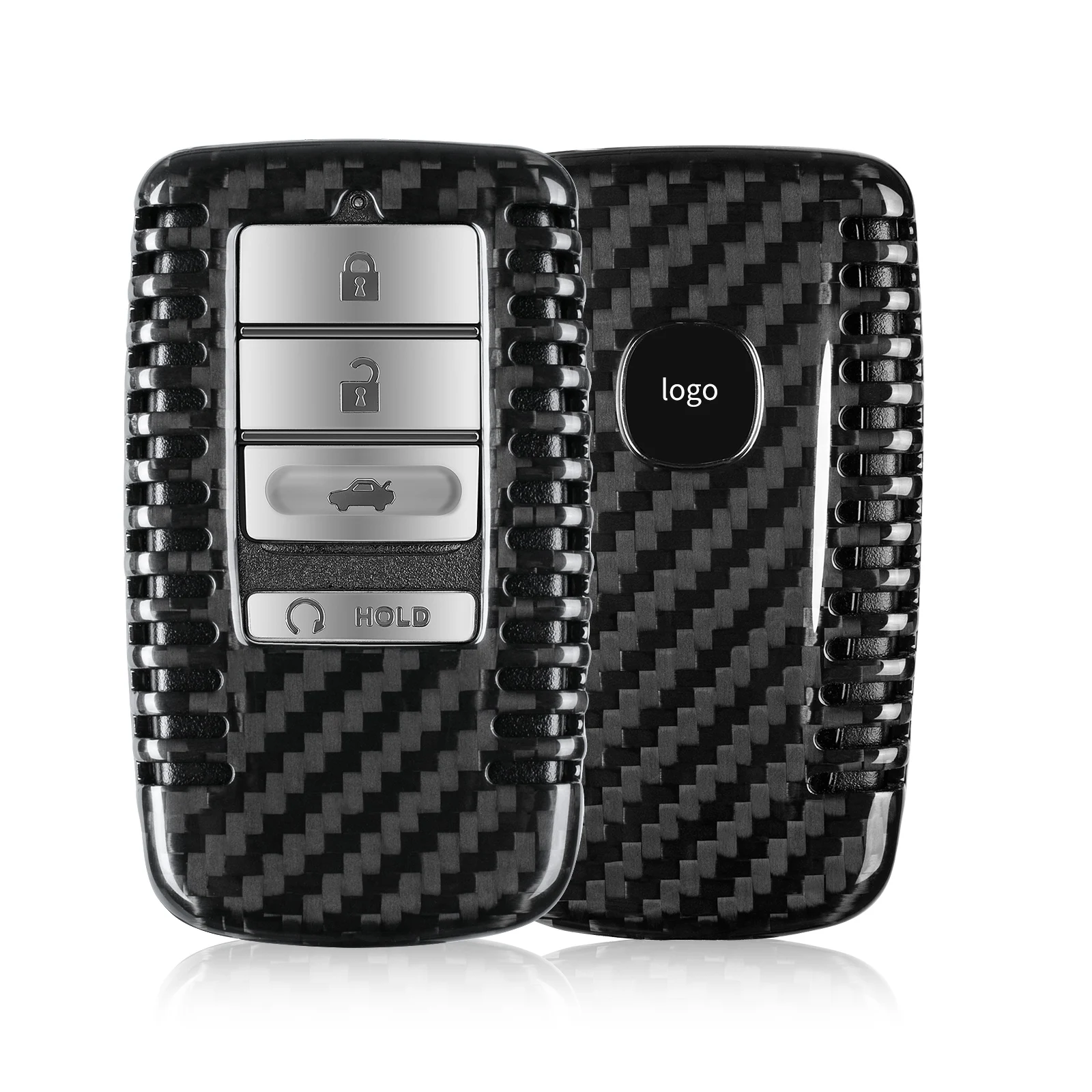 Carbon Fiber Key Fob Cover for ACURA MDX 2024 Key Case Shell Protector for Acura RDX RLX NSX ILX TLX-L CDX Smart Key Accessories