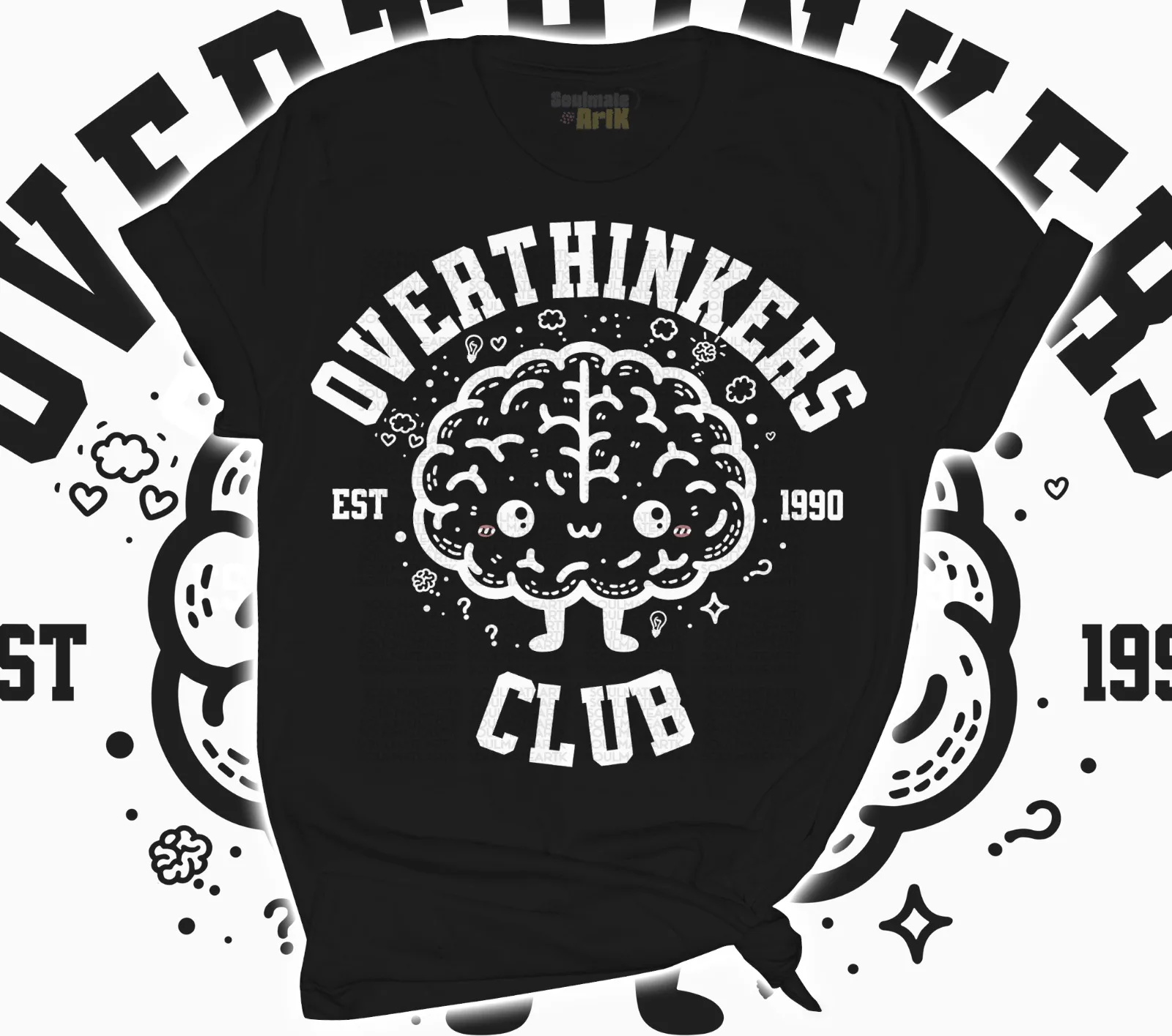 Overthinkers Club T-Shirt Funny Sayings Shirt Customizable Year Sweater Soft Tee