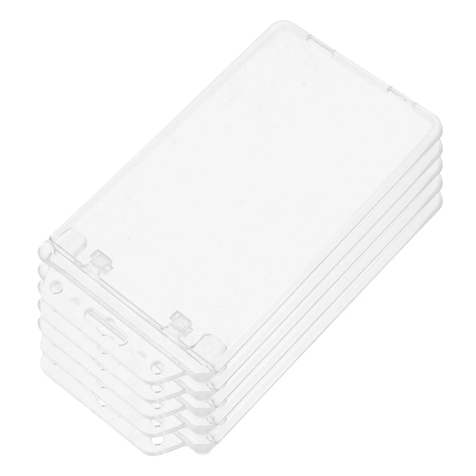 5Pcs Reusable Transparent Card Sleeve for Id Badge Name Badge Horizontal Holder Credit Bank Cards Sports Trading Game Cards