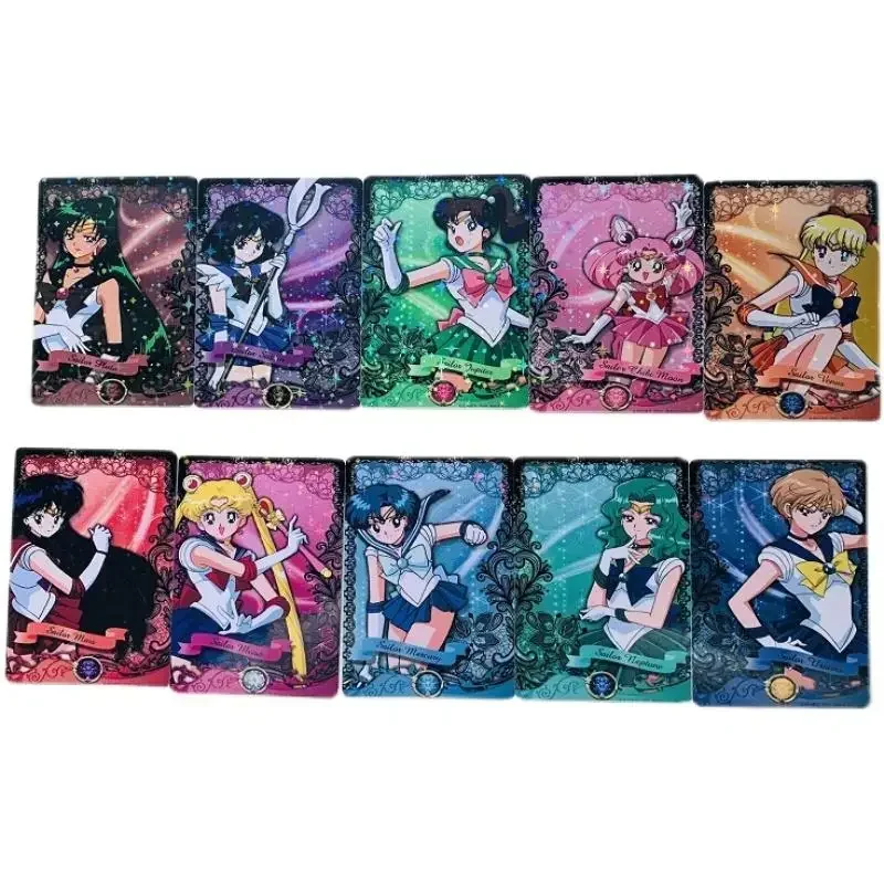 10Pcs/set Self Made Sailor Moon Meiou Setsuna Aino Minako Tsukino Usagi Classic Series Anime Game Characters Collection Card Toy