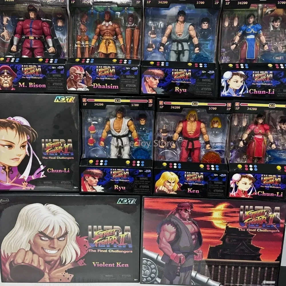 В наличии Jada Toys Ultra Street Fighter II M.Bison Dhalsim Violent Ken RYU Chun Li 6 дюймов Фигурка Коллекционная игрушка в подарок